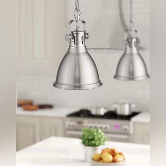 Emliviar Modern Mini Pendant Hanging Light/ Metal Shade, Brushed Nickel Finish - Picture 4 of 5